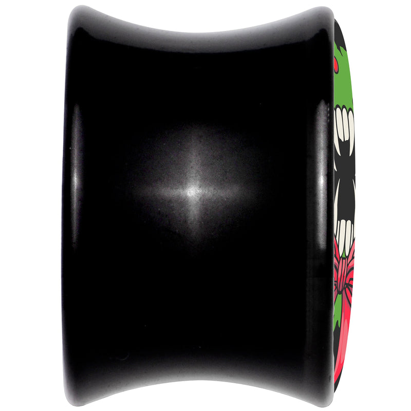 Holiday Vampire Wreath Black Acrylic Saddle Plug Set by Onyx O