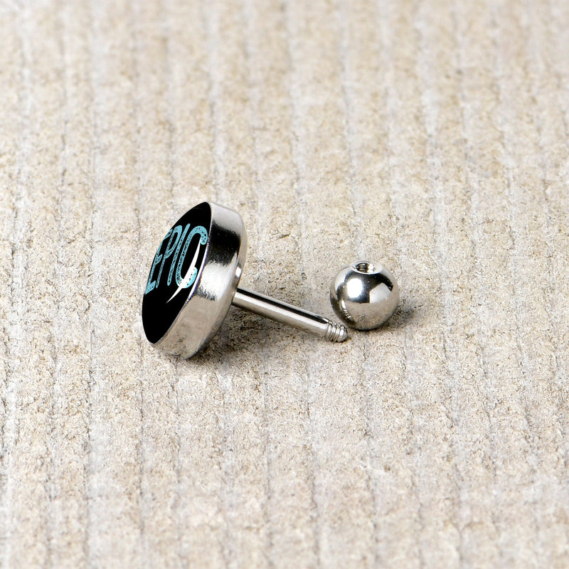 16G 1/4 Epic Blue Cartilage Tragus Earring