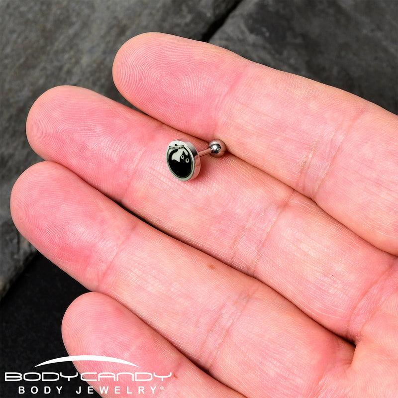 16G Glow in the Dark Fishbowl Kitty Cat Tragus Cartilage Earring by Onyx O