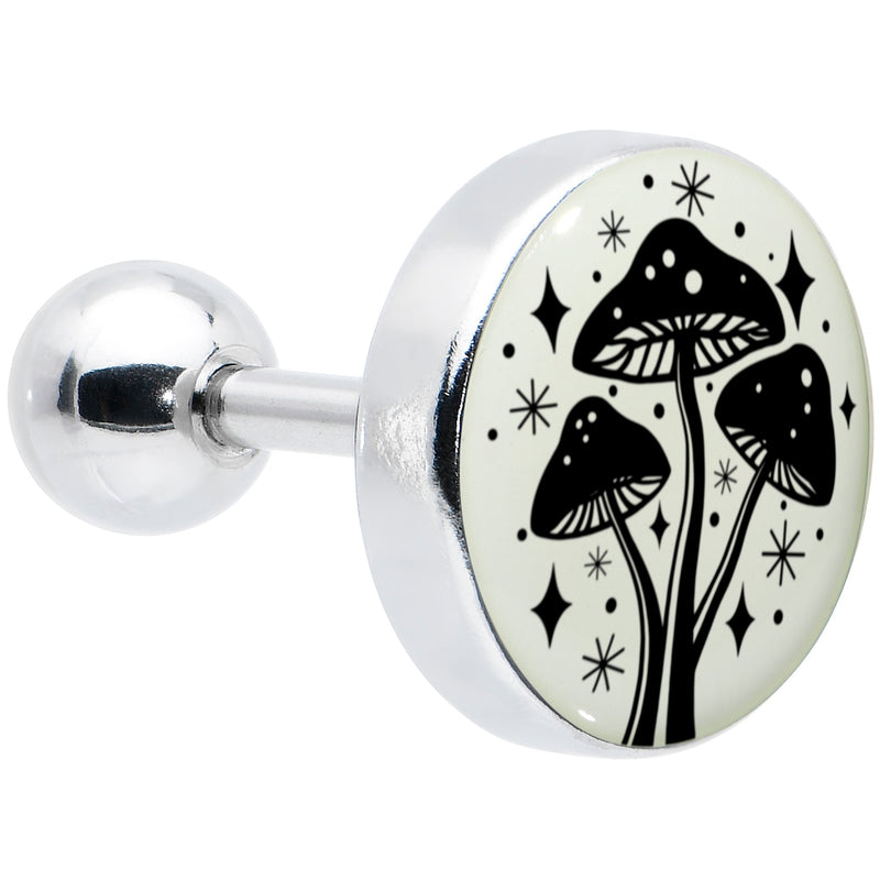 16G 1/4 Glow in the Dark Mystic Mushroom Tragus Cartilage Earring by Onyx O