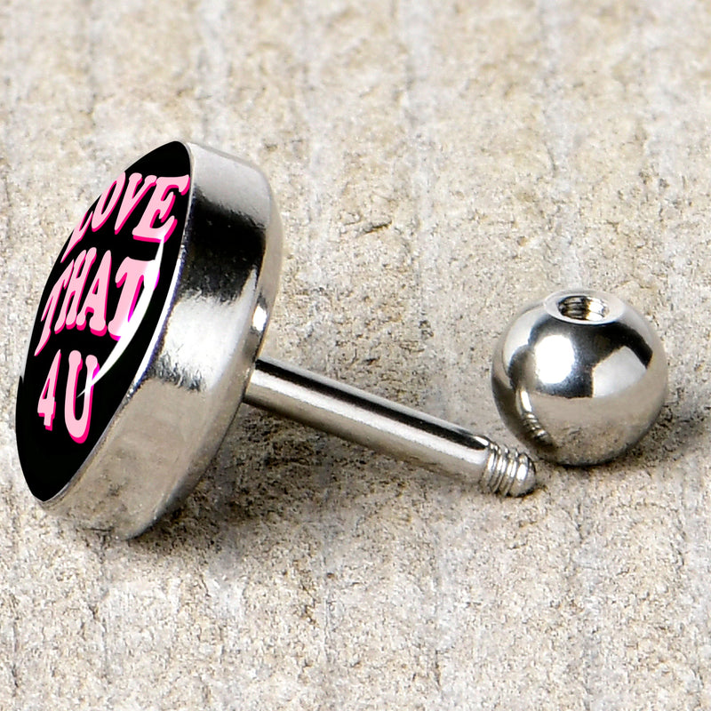 16G 1/4 Love That 4 You Cartilage Tragus Earring by Onyx O