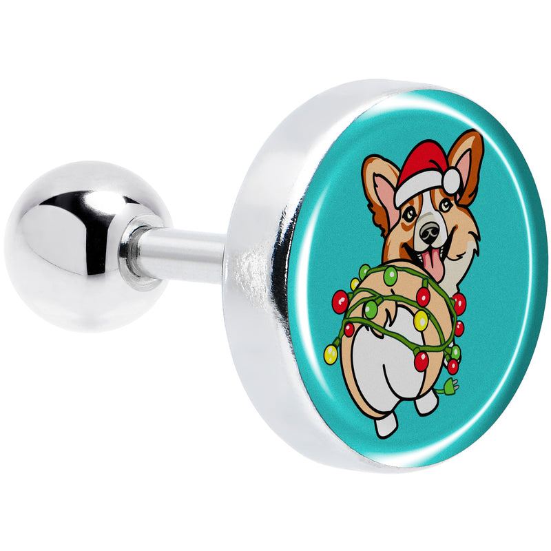 Christmas Holiday Lights Corgi Dog Tragus Cartilage Earring by Onyx O