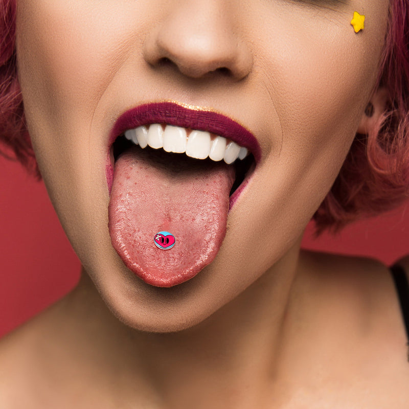 Heartbreak Bandaged Heart Barbell Tongue Ring by Onyx O