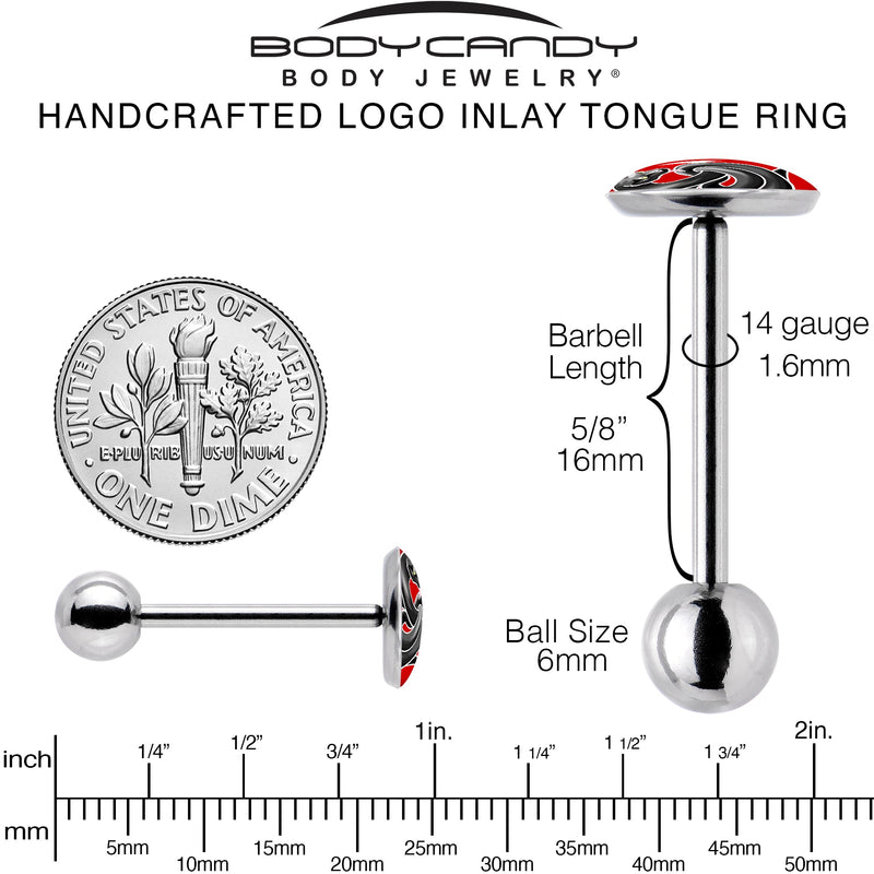 Black Snake Barbell Tongue Ring by Onyx O