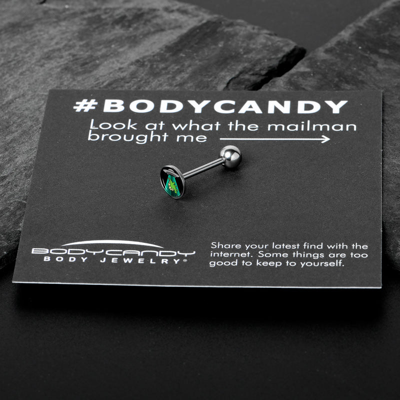 Alien UFO Dinosaur Abduction Barbell Tongue Ring by Onyx O