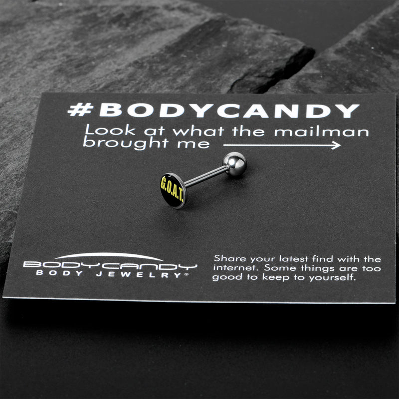 G.O.A.T. Barbell Tongue Ring by Onyx O