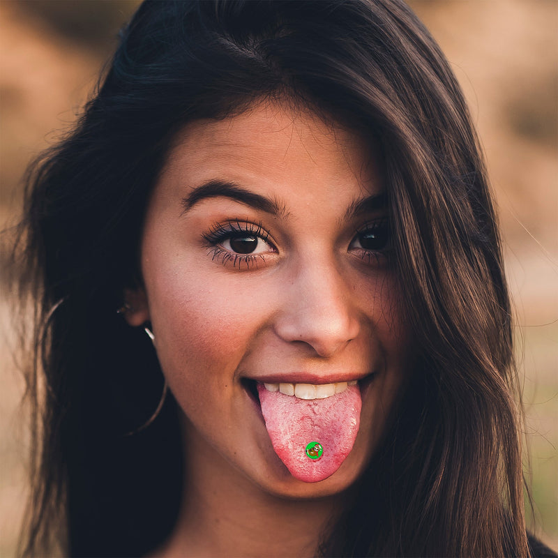 Santa Sloth Holiday Barbell Tongue Ring by Onyx O