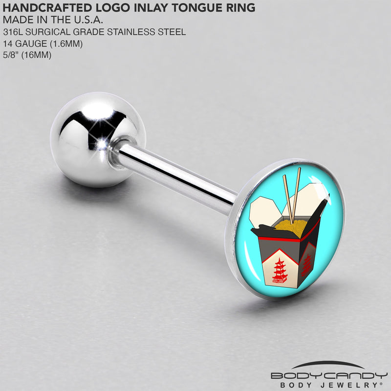 Chinese Take Out Barbell Tongue Ring by Onyx O