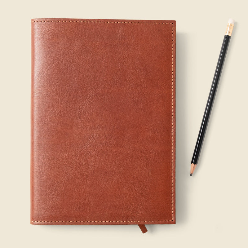 Refillable A5 Leather Notebook Cover – Chocolate