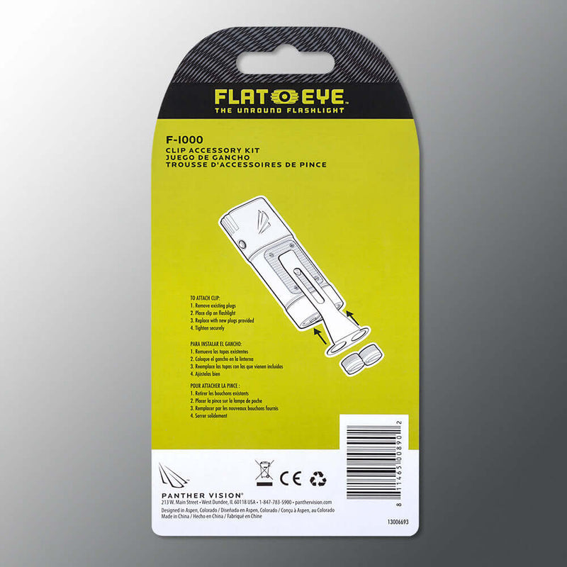 FLATEYE™ F-1000 Flashlight Tactical Clip
