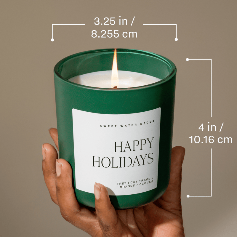 Under the Mistletoe Soy Candle - Green Matte Jar - 15 oz (Fraser Fir)