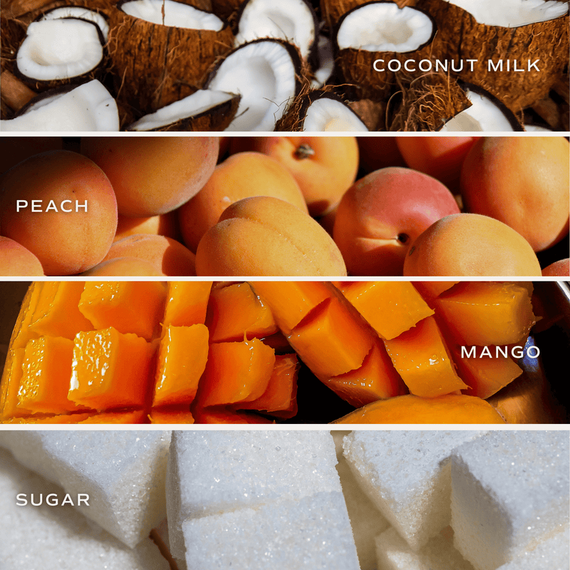 Mango and Coconut Soy Candle - White Jar - 11 oz