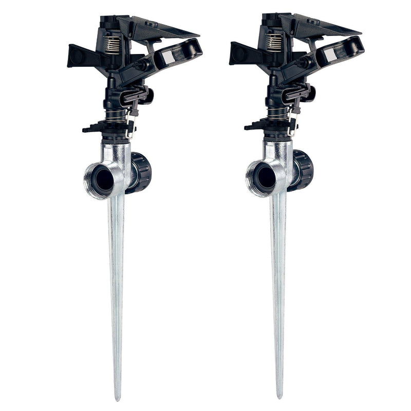 1/2-in. Plastic Impact Sprinkler on Zinc Spike, 2-pk 58362