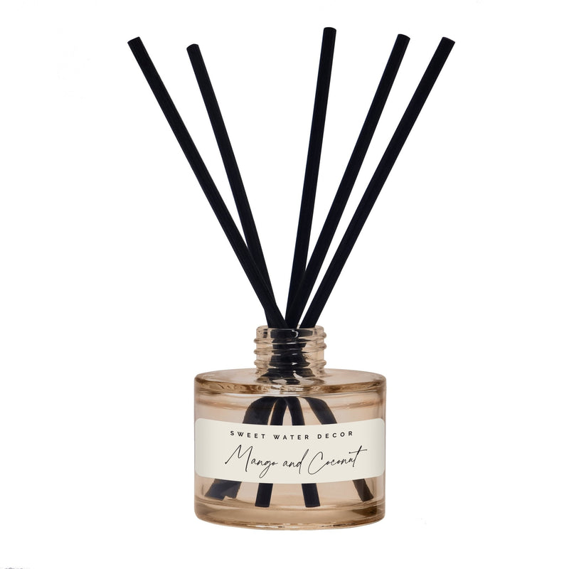 Mango and Coconut Tinted Glass Jar Reed Diffuser