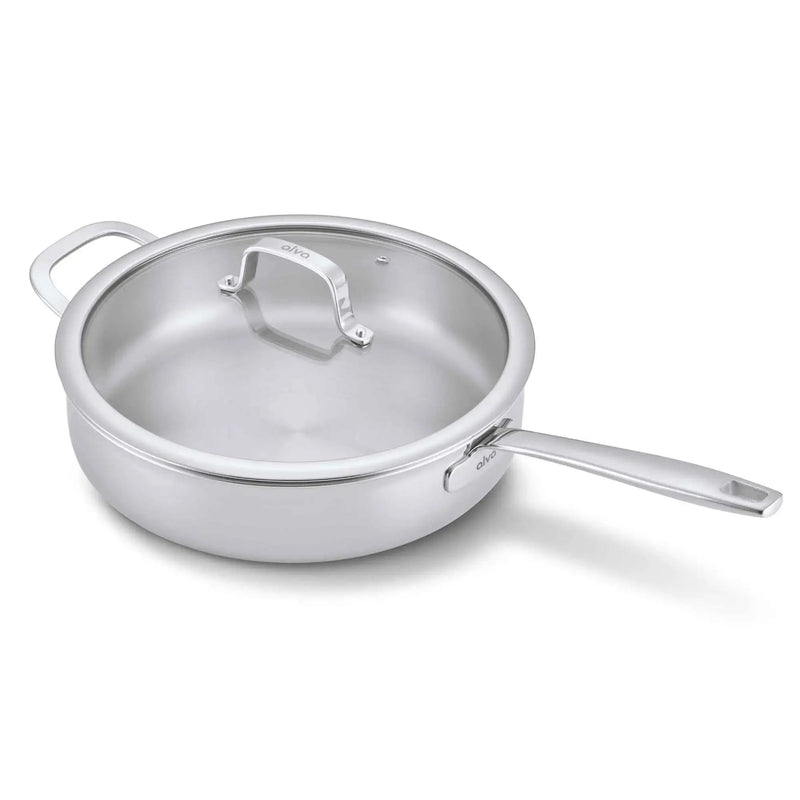 5-Ply Stainless Sauté Pan with Lid, 4-Qt