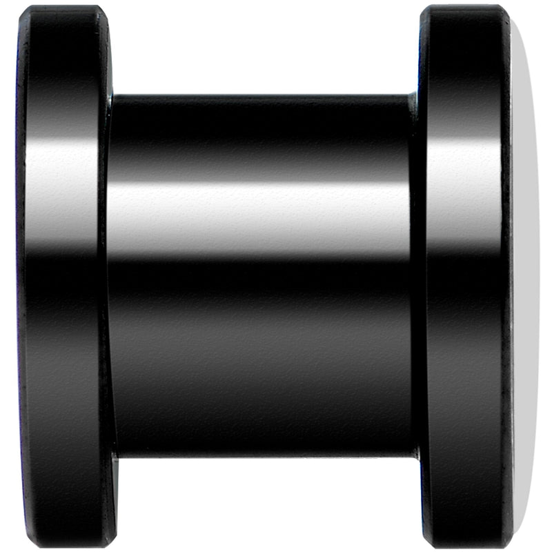Full Color Tiger Eyes Black Anodized Screw Fit Plug Set 0G