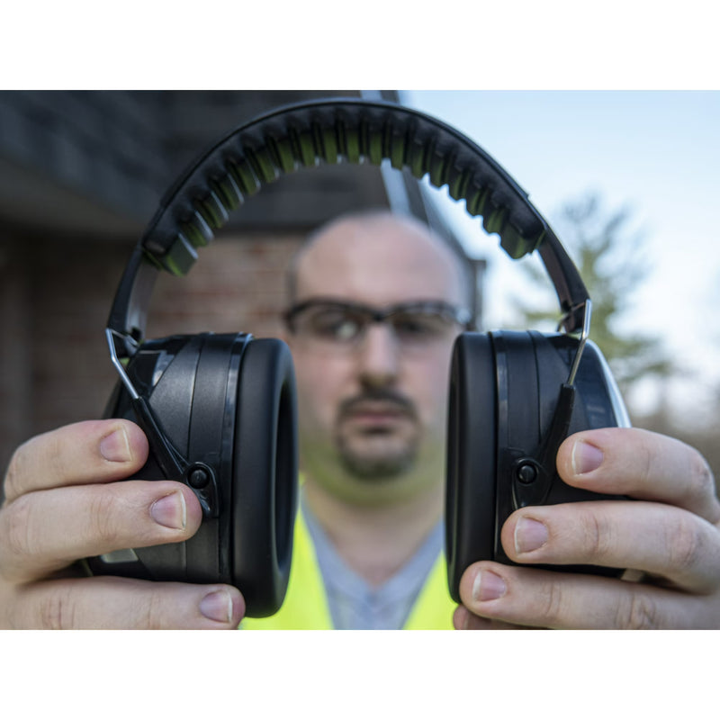 Hyper Tough Folding Compact Protective Earmuffs with 26 dB Noise Reduction Rating