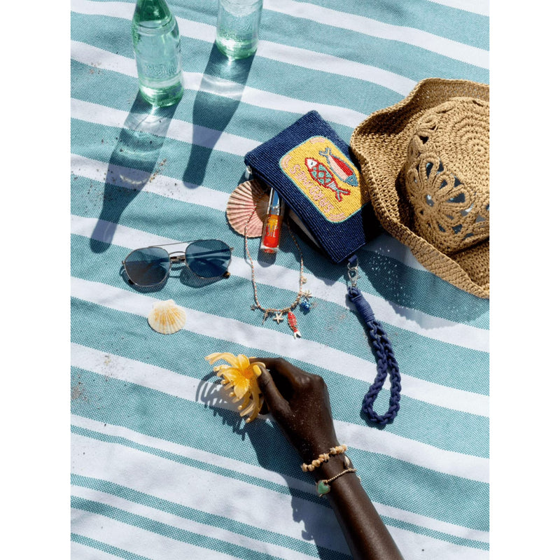 No Boundaries Women's Beaded Wristlet, Navy Sardines