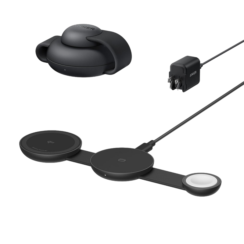 Anker MagGo Wireless Charging Station (3-in-1, Foldable Pad)