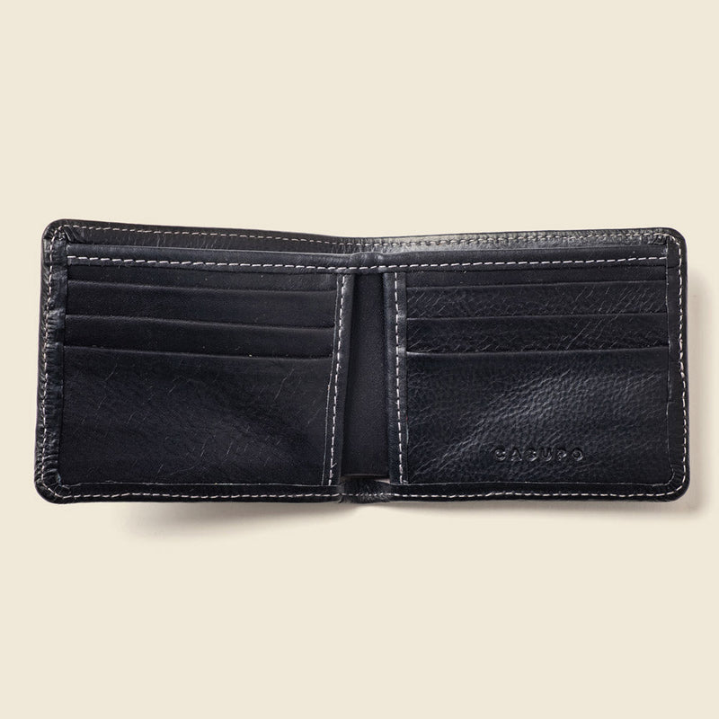 Large Billfold Wallet with RFID protection - Black