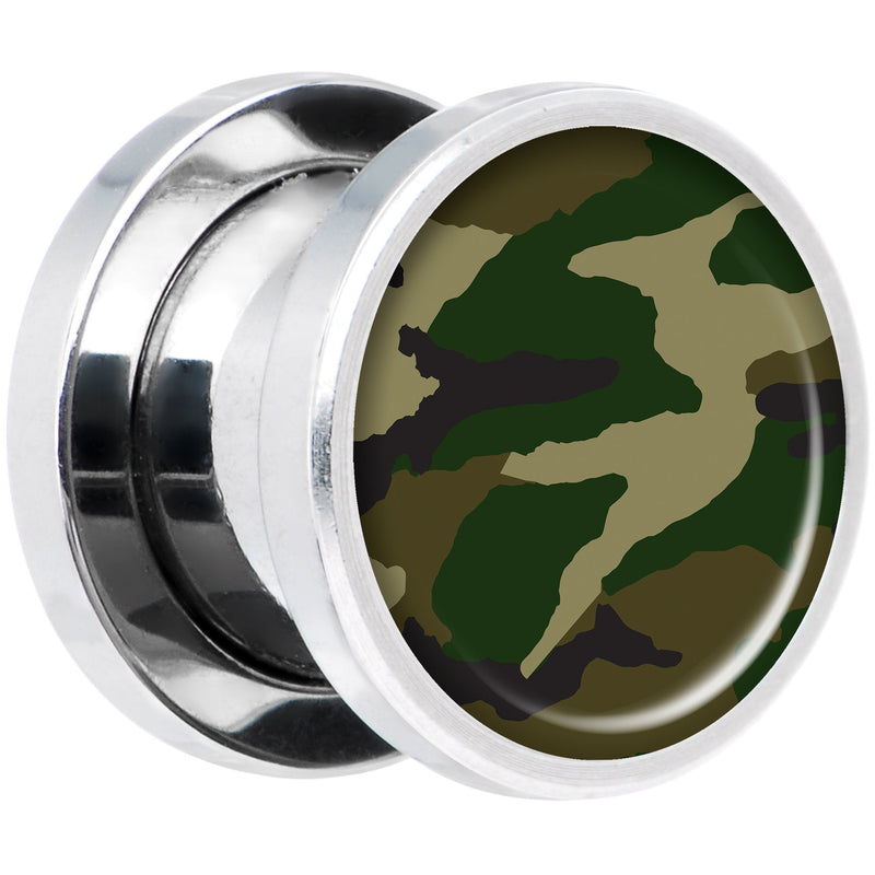 Woodland Camo Print Steel Screw Fit Plug Set 00G