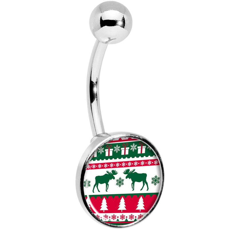 Ugly Christmas Sweater Belly Ring