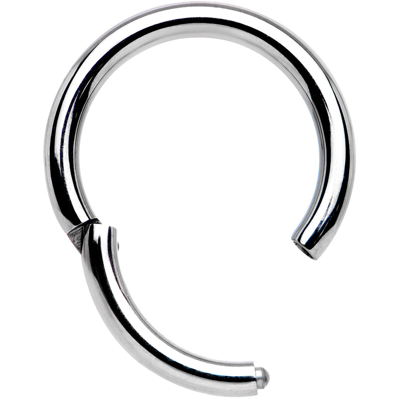 14G 3/8 Solid G23 Implant Grade Titanium Hinged Segment Ring