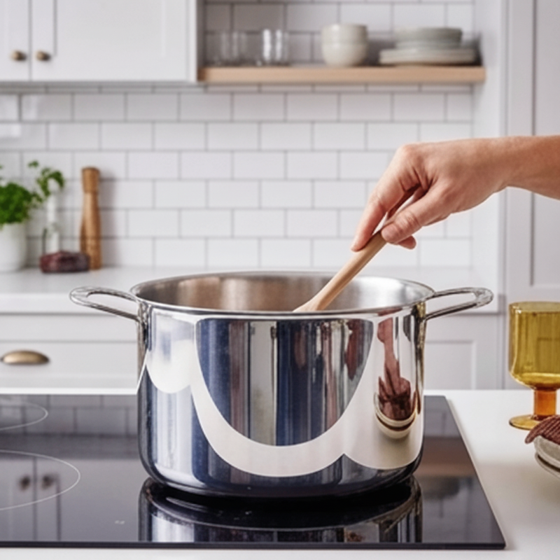 5-Ply Stainless Stock Pot with Lid, 7-Qt