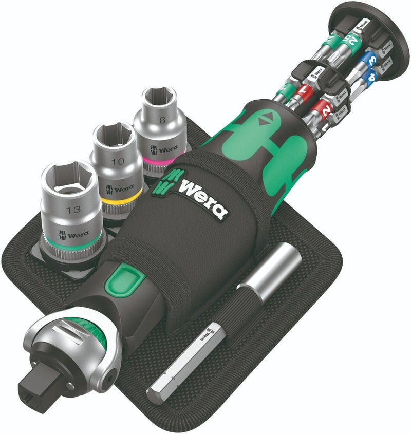 Wera 8009 Zyklop Pocket Set 2 Socket Wrench Set 3/8" Drive Metric 05004281001