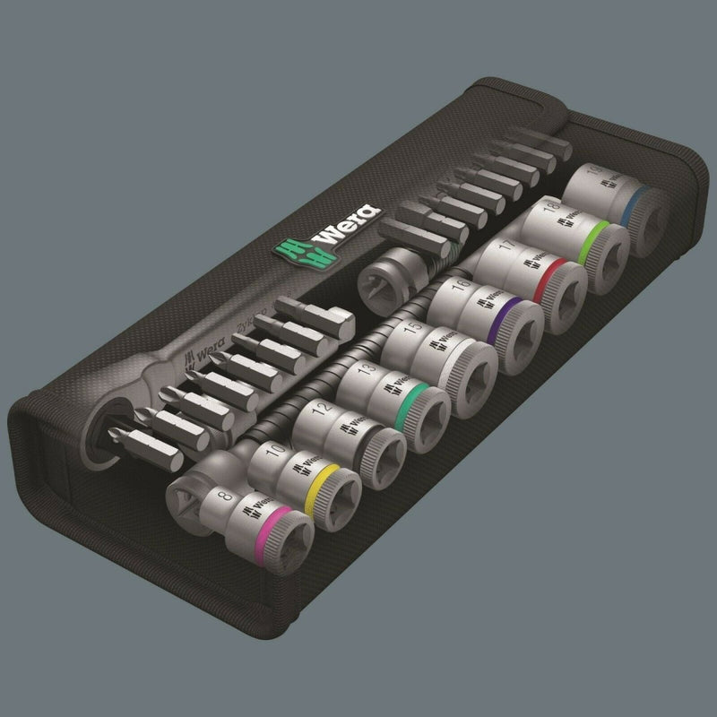 Wera 8100 SB 8 Zyklop Metal Switch Ratchet Set 3/8" Drive Metric 05004048001