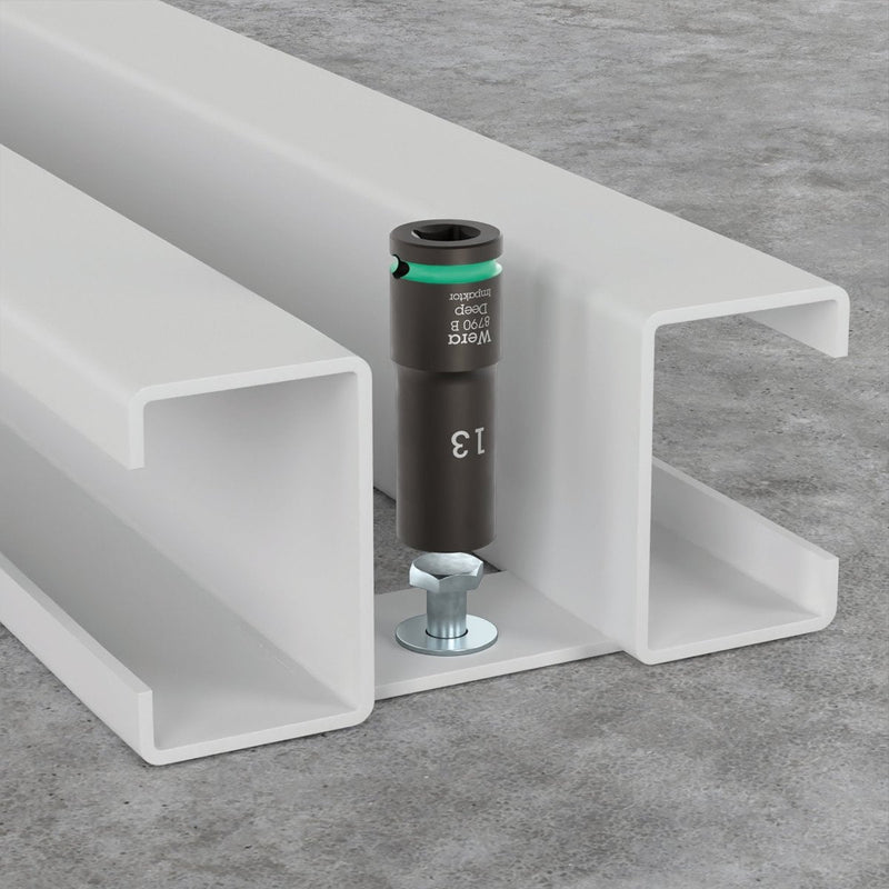 Wera 9660 Magnetic Rail B Impaktor Deep 1 Socket Set 3/8" Metric 05005590001