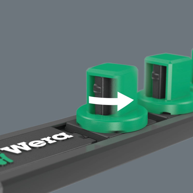 Wera 9661 Magnetic Rail B Impaktor Deep Imperial 1 Socket Set 3/8" 05005591001