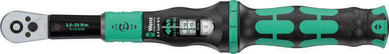 Wera Click-Torque Lock A 5 R/L Torque Wrench 2.5 -25 Nm 1/4" Drive 05075693001
