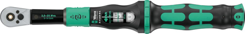 Wera Click-Torque Lock A 6 R/L Torque Wrench 2.5 -25 Nm 1/4" Drive 05075694001