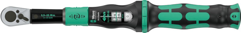 Wera Click-Torque Lock A 6 Torque Wrench 2.5 -25 Nm 1/4" Drive 05075691001