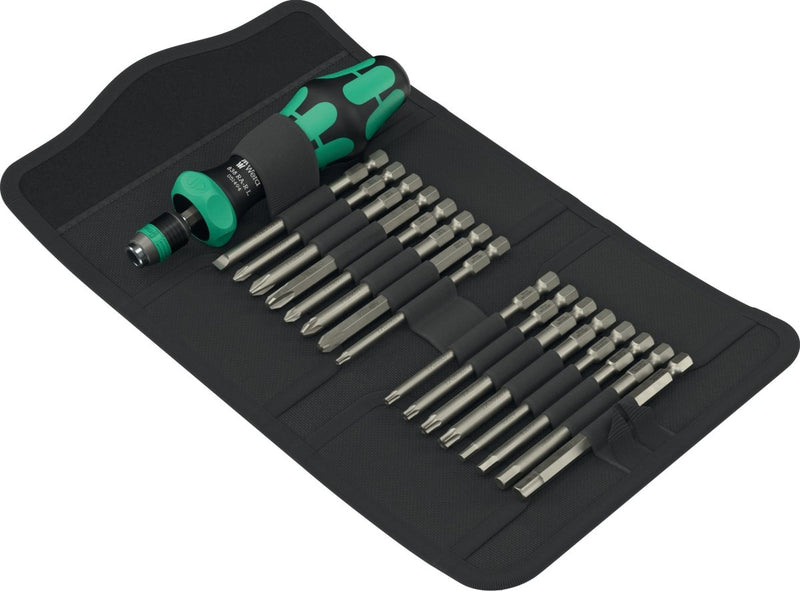 Wera Kraftform Kompakt 60 RA-R 1 Ratcheting Screwdriver Set Metric 05051530001