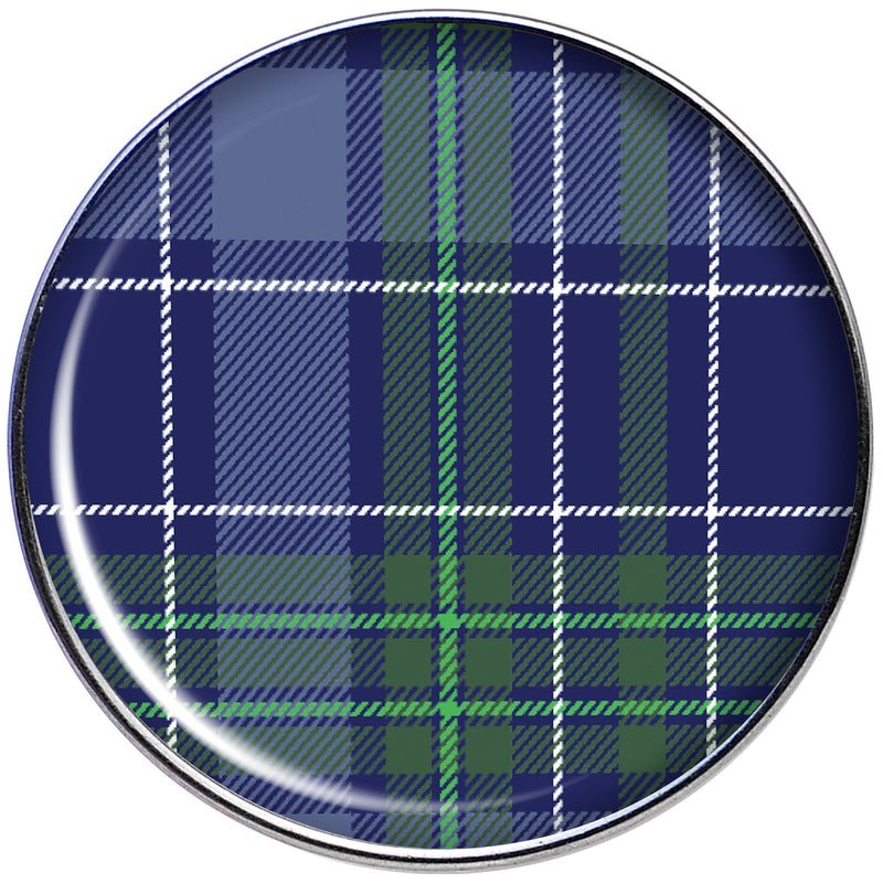 16G 1/4 Holiday Blue Green Plaid Tragus Cartilage Earring