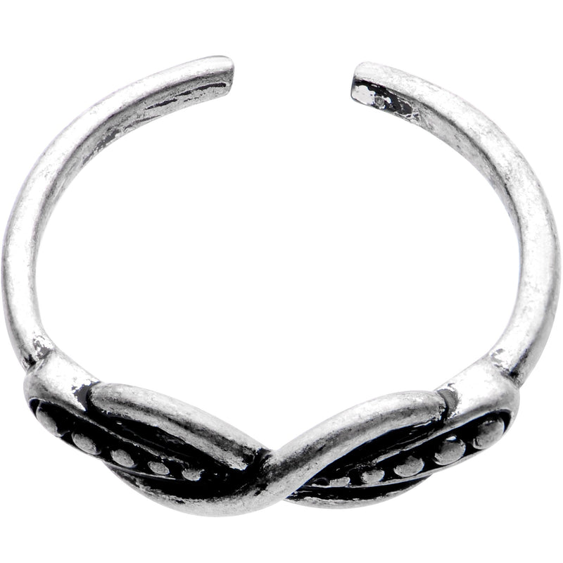 Silver Plated Infinity Braid Toe Ring